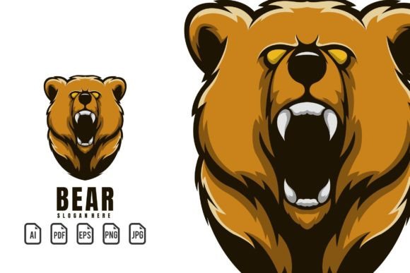 Bear Mascot Logo: A Dynamic Vector Template for Your Designs