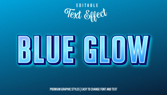 Blue Glow Neon Text Effect for Dynamic Designs
