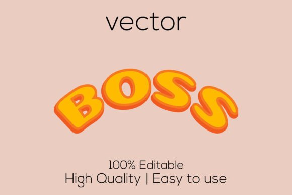 Boss Editable Vector Text Effect: Bold 3D Style for Modern Brands