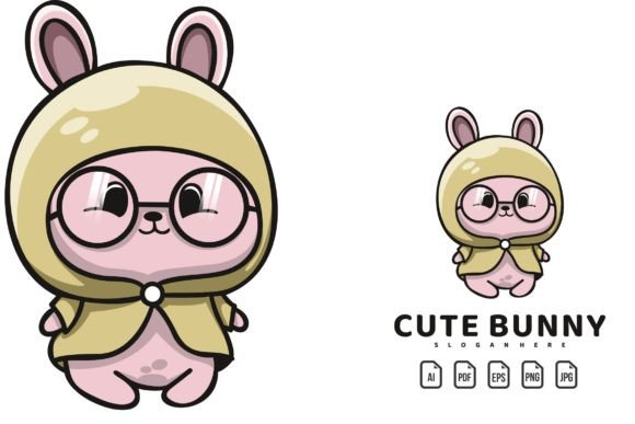 Cute Bunny Mascot Logo: A Versatile Design Asset