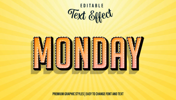 Day of the Week-Illustrator Text Effect