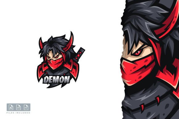 Demon Logo Template: Vector Design for Gaming & Esports
