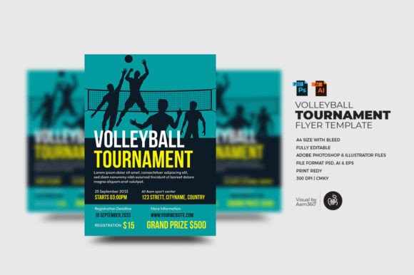 Design a Winning Event: Volleyball Tournament Flyer Template