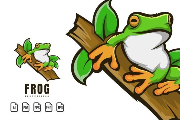 Frog Mascot Logo Template for Dynamic Branding