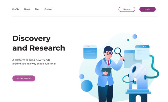 Landing Page Template: Modern 3D Visual Design