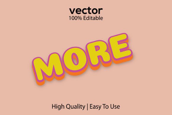 More Editable Vector Text Effect: Modern 3D Typography
