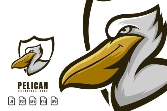 Pelican Mascot Logo: A Versatile Vector Template for Your Designs