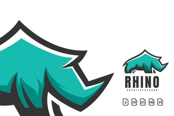 Rhino Mascot Logo: Powerful Vector Template for Designers