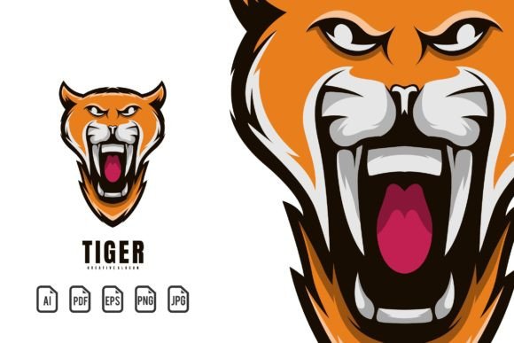 Tiger Mascot Logo: A Dynamic Template for Your Designs