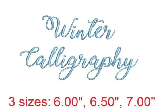 Winter Calligraphy: An Elegant Embroidery Font for Your Projects